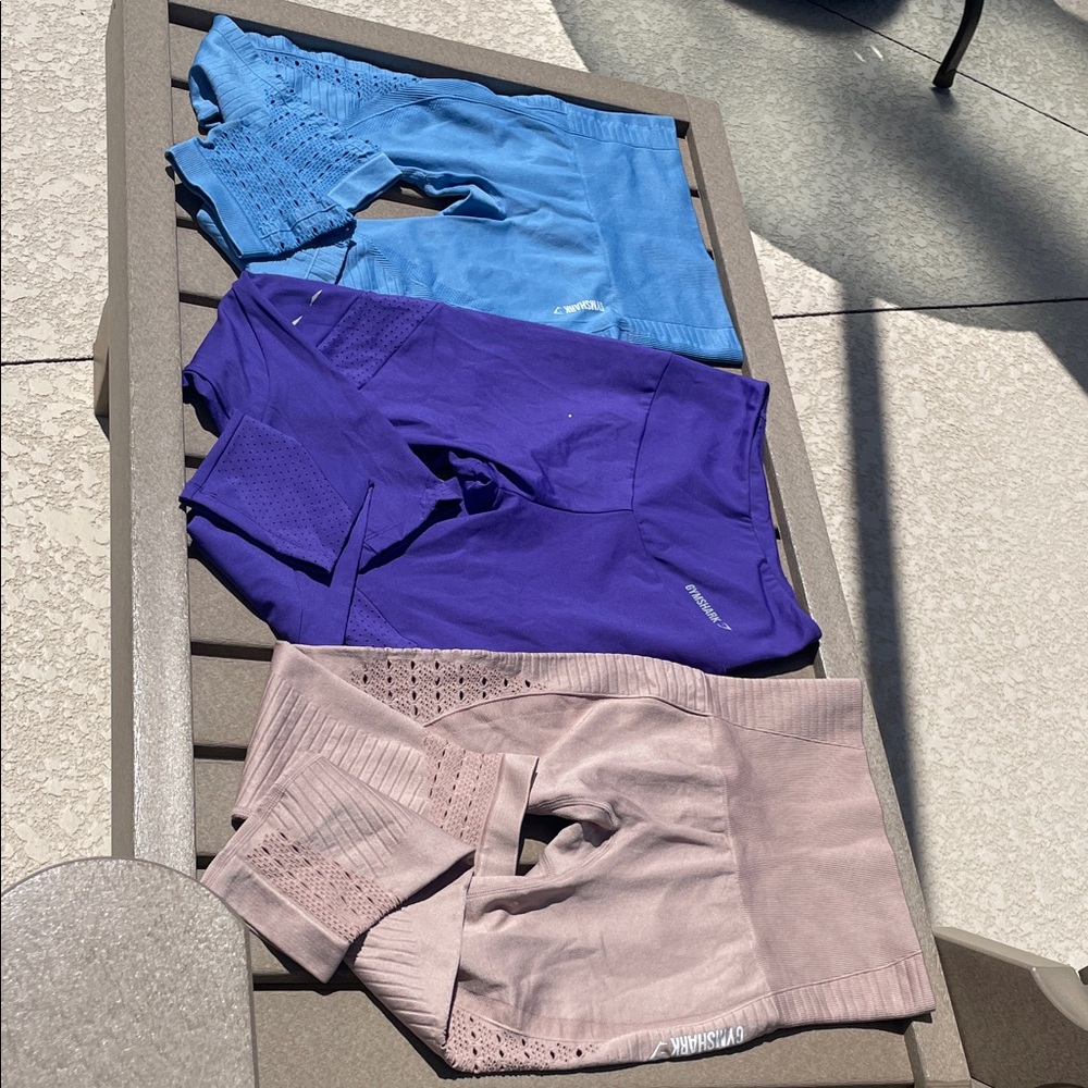 Gymshark Small NWOT Seamless Leggings in Purple and Beige